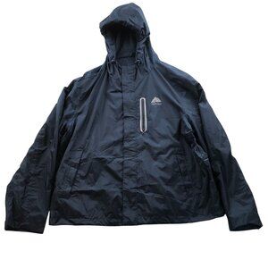Ozark Trails Mens Windbreaker Jacket Size XL/XXL Outdoors Full Zip Navy Hooded